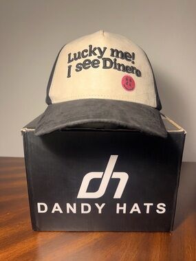 Dandy Hats "Lucky Me! I See Dinero" Black & Cream LIMITED EDITION